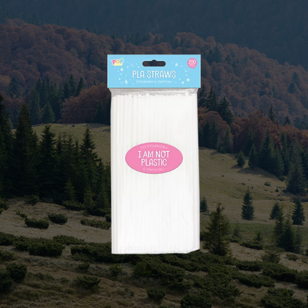 Biodegradable PLA Straws - Pack of 200